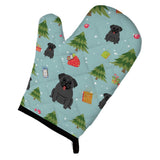 Caroline'S Treasures Bb4666Ovmt Christmas Pug Black Oven Mitt, 12 By 8.5, Multicolor