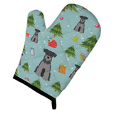 Caroline'S Treasures Bb4712Ovmt Christmas Miniature Schanuzer Black Silver Oven Mitt, 12 By 8.5, Multicolor