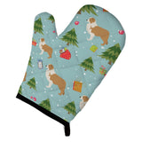 Caroline'S Treasures Bb4846Ovmt Christmas Red Border Collie Oven Mitt, 12 By 8.5, Multicolor