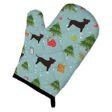 Caroline'S Treasures Bb4985Ovmt Christmas Brindle Staffordshire Bull Terrier Oven Mitt, 12 By 8.5, Multicolor