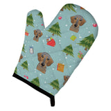Caroline'S Treasures Bb5022Ovmt Christmas Wirehaired Dachshund Oven Mitt, 12 By 8.5, Multicolor
