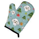 Caroline'S Treasures Bb5046Ovmt Christmas White Poodle Oven Mitt, 12 By 8.5, Multicolor
