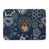 Caroline'S Treasures Flowers Longhair Black Tan Dachshund Floor Mat, 19 X 27, Multicolor