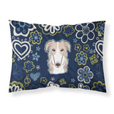 Blue Flowers Borzoi Fabric Standard Pillowcase