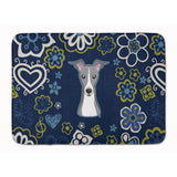 Caroline'S Treasures Blue Flowers Italian Greyhound, 19 X 27, Multicolor