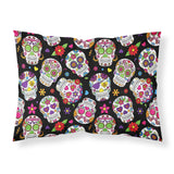 Caroline'S Treasures Day Of The Dead Black Printed, Polyester, 250 Thread Count, Envelope Closure Pillowcase, Standard, Multic