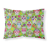 Caroline'S Treasures Day Of The Dead Green Printed, Polyester Envelope Closure Pillowcase, Standard, Multicolor