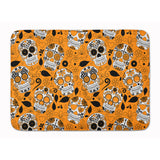 Caroline'S Treasures Day Of The Dead Orange Floor Mat, 19 X 27, Multicolor