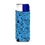 Caroline'S Treasures Day Of The Dead Red Michelob Ultra Hugger For Slim Cans, Slim Can, Multicolor