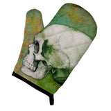 Caroline'S Treasures Day Of The Dead Green Skull Oven Mitt, Multicolor, 12 X 8.5