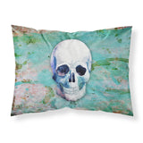 Caroline'S Treasures Day Of The Dead Teal Skull Printed, Polyester, 250 Thread Count, Envelope Closure Pillowcase, Standard, M