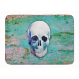 Caroline'S Treasures Day Of The Dead Teal Skull Floor Mat, 19 X 27, Multicolor
