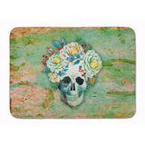 Caroline'S Treasures Day Of The Dead Skull With Flowers Floor Mat, 19 X 27, Multicolor