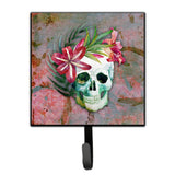 Caroline'S Treasures Day Of The Dead Skull Flowers Wall Hook, Small, Multicolor