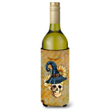 Caroline'S Treasures Day Of The Dead Witch Skull Wine Bottle Beverage Insulator Hugger, 750 Ml, Multicolor