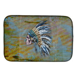 Caroline'S Treasures Day Of The Dead Indian Chief Skull Dish Drying Mat, 14 X 21