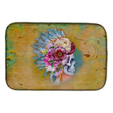 Caroline'S Treasures Day Of The Dead Flowers Skull Dish Drying Mat, 14 X 21, Multicolor