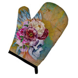Caroline'S Treasures Day Of The Dead Flowers Skull Oven Mitt, Multicolor, 12 X 8.5