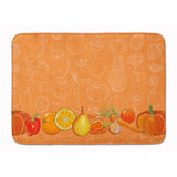 Caroline'S Treasures Fruits And Vegetables In Orange Floor Mat, 19 X 27, Multicolor