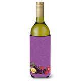 Caroline'S Treasures Fruits And Vegetables In Purple Wine Bottle Beverage Insulator Hugger, 750 Ml, Multicolor