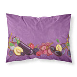 Caroline'S Treasures Fruits And Vegetables In Purple Pillowcase, Standard, Multicolor