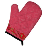 Caroline'S Treasures Fruits And Vegetables In Red Oven Mitt, Multicolor, 12 X 8.5