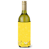 Caroline'S Treasures Fruits And Vegetables In Yellow Wine Bottle Beverage Insulator Hugger, 750 Ml, Multicolor