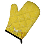 Caroline'S Treasures Fruits And Vegetables In Yellow Oven Mitt, Multicolor, 12 X 8.5