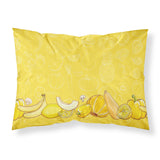 Caroline'S Treasures Fruits And Vegetables In Yellow Pillowcase, Standard, Multicolor