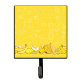 Caroline'S Treasures Fruits And Vegetables In Yellow Wall Hook, Small, Multicolor