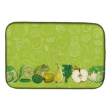 Caroline'S Treasures Fruits And Vegetables In Green Dish Drying Mat, 14 X 21, Multicolor