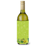 Caroline'S Treasures Fruits And Vegetables In Green Wine Bottle Beverage Insulator Hugger, 750 Ml, Multicolor