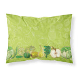 Caroline'S Treasures Fruits And Vegetables In Green Pillowcase, Standard, Multicolor