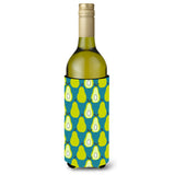Caroline'S Treasures Pears On Green Wine Bottle Beverage Insulator Hugger, 750 Ml, Multicolor