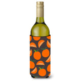Caroline'S Treasures Oranges On Gray Wine Bottle Beverage Insulator Hugger, 750 Ml, Multicolor