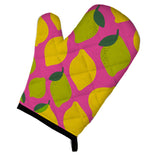 Caroline'S Treasures Lemons And Limes On Pink Oven Mitt, Multicolor, 12 X 8.5