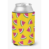 Caroline'S Treasures Watermelon On Yellow Can Or Bottle Hugger, Can Hugger, Multicolor