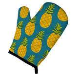Caroline'S Treasures Pineapples On Teal Oven Mitt, Multicolor, 12 X 8.5