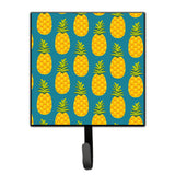 Caroline'S Treasures Pineapples On Teal Wall Hook, Small, Multicolor