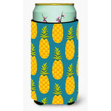Caroline'S Treasures Pineapples On Teal Tall Boy Beverage Insulator Hugger, Multicolor