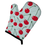Caroline'S Treasures Cherries On Blue Oven Mitt, Multicolor, 12 X 8.5