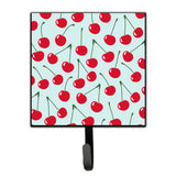 Caroline'S Treasures Cherries On Blue Wall Hook, Small, Multicolor