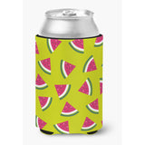 Caroline'S Treasures Watermelon On Lime Green Can Or Bottle Hugger, Can Hugger, Multicolor