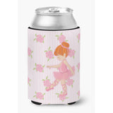 Caroline'S Treasures Ballerina Red Head Pt. Can Or Bottle Hugger, Can Hugger