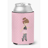 Caroline'S Treasures Ballerina Brunette Releve Can Or Bottle Hugger, Can Hugger, Multicolor