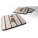 Caroline'S Treasures Dancer Arms Up Bikatard Foam Coaster Set Of 4, 3.5, Multicolor