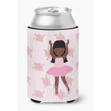 Caroline'S Treasures Ballerina African American Long Hair Can Or Bottle Hugger, Can Hugger, Multicolor