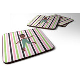 Caroline'S Treasures Dancer Bikatard African American Foam Coaster Set Of 4, 3.5, Multicolor
