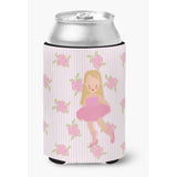 Caroline'S Treasures Ballerina Long Haired Blonde Can Or Bottle Hugger, Can Hugger, Multicolor