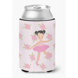 Caroline'S Treasures Ballerina Black Hair Ponytails Can Or Bottle Hugger, Can Hugger, Multicolor